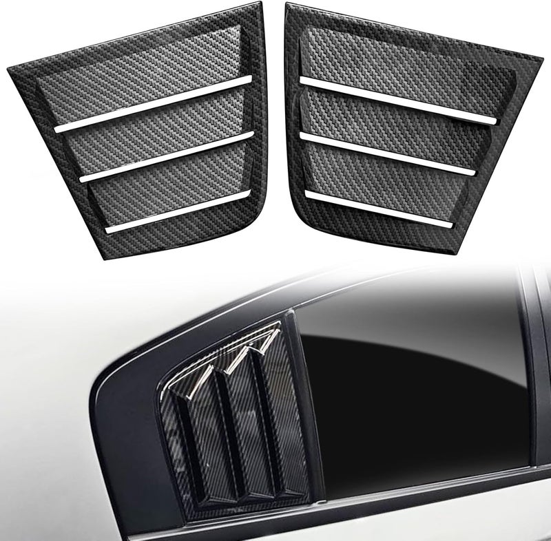 TENGBASE for Dodge Charger 2011-2023 2024 Side Window Shades Cover Blinds, Dodge Charger Window Louver ABS Carbon Fiber (2Pack) - Image 1